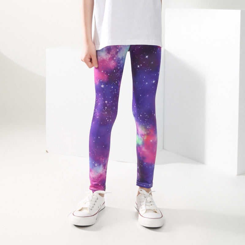 Summer Thin Stretchy Base Leggings For Children