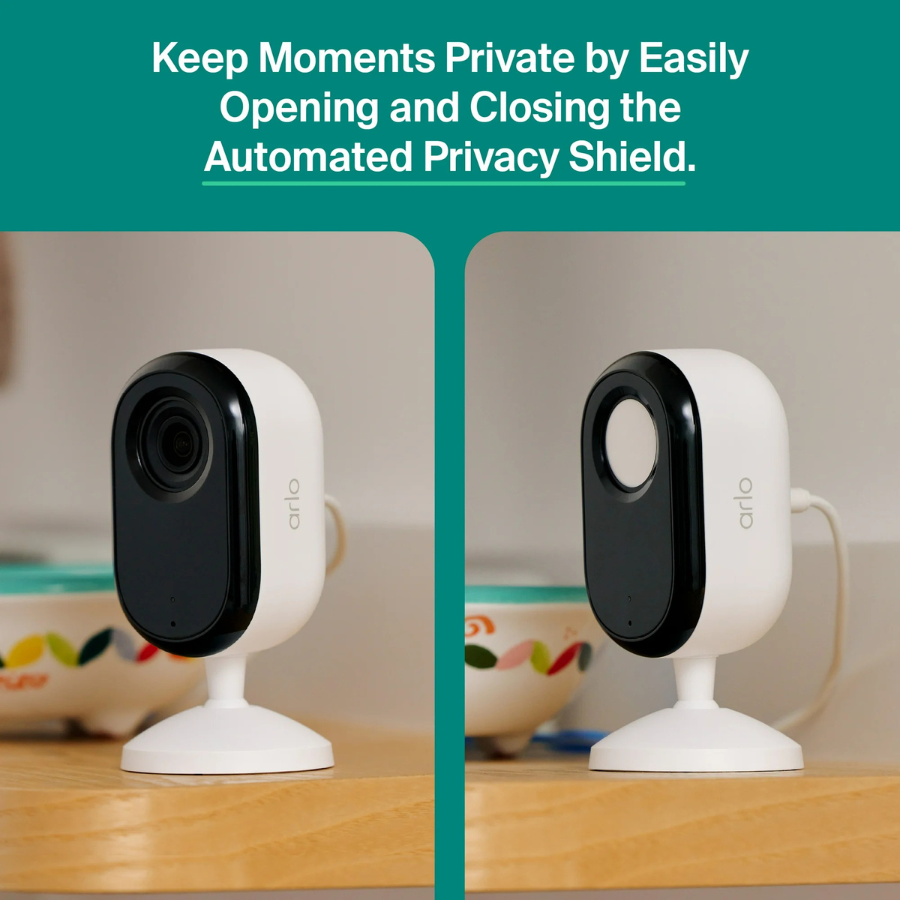 Arlo (VMC3070-100NAS) Essential Indoor Security Camera 3rd Gen (2025) White (NEW)