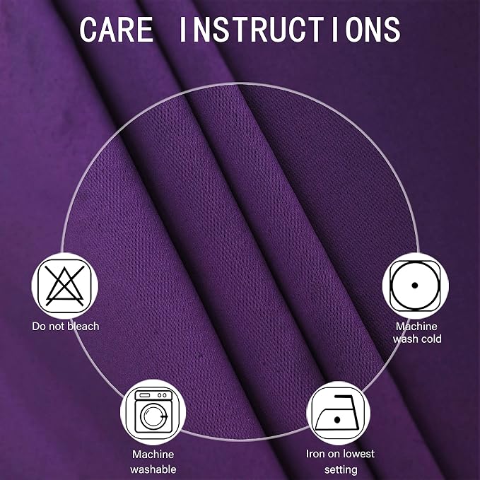 Blackout Curtains 66 x 84 inch/Purple Curtains Set of 2 Panels/Thermal