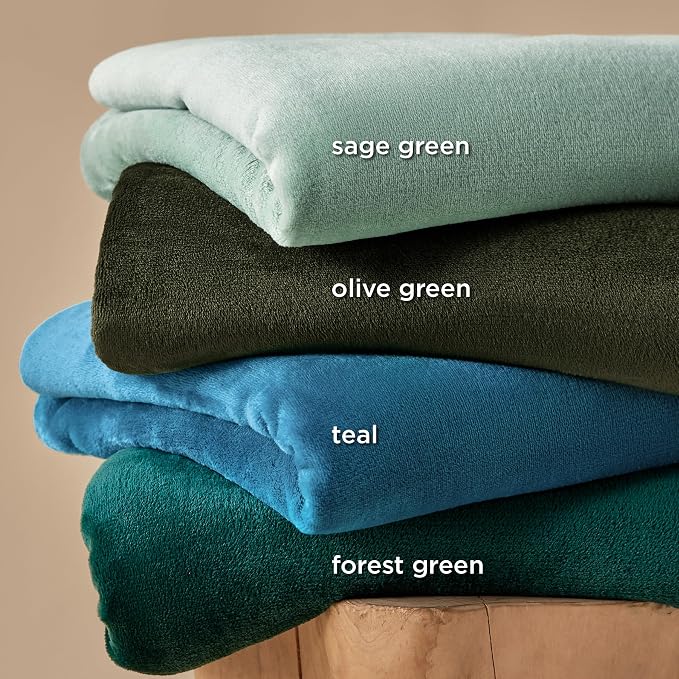Bedsure GentleSoft Sage Green Fleece Blanket King Size