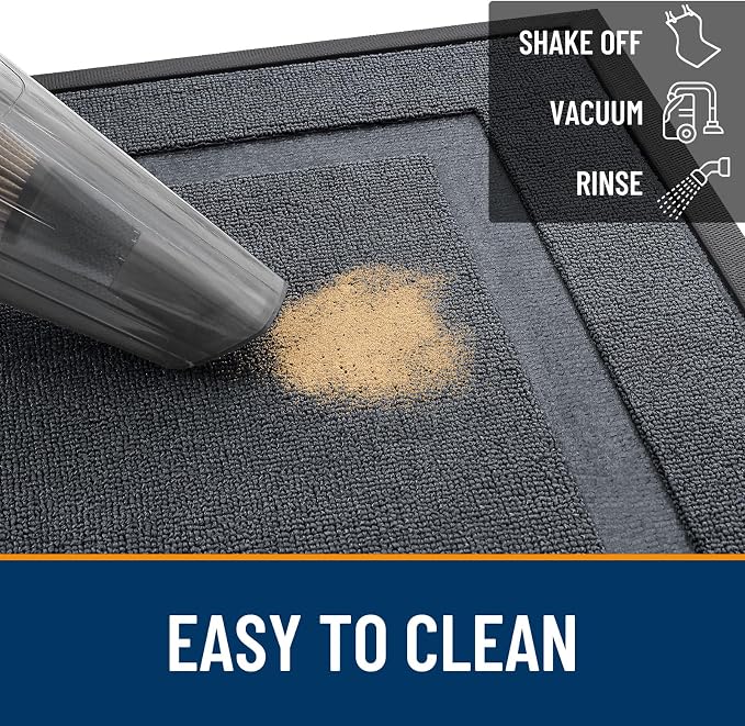 OLANLY Front Door Mat Outside 33x21, All-Season Heavy-Duty Rubber Doormat |
