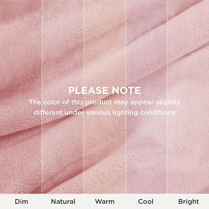 Bedsure GentleSoft Pink Fleece Blanket
