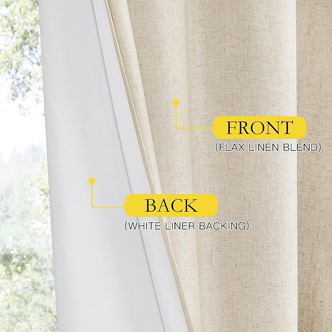 NICETOWN Full Shade Curtain Panels, 62 x 63 inch, Pair of Energy Smart & Noise