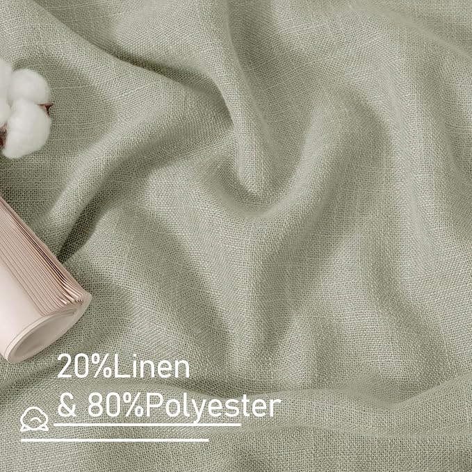 Linen Curtains 63 Inch Length 2 Panels