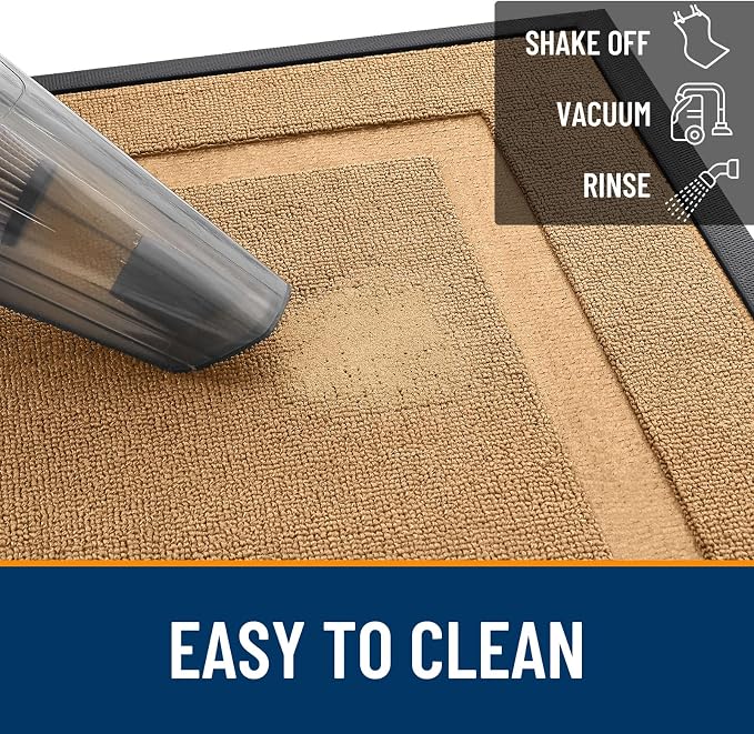 OLANLY Front Door Mat Outside 71x47, All-Season Heavy-Duty Rubber Doormat |