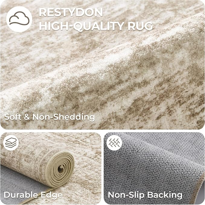 3x10 Runner Rug Non Slip, Washable Hallway Runner Rug, Laundry Room, Soft