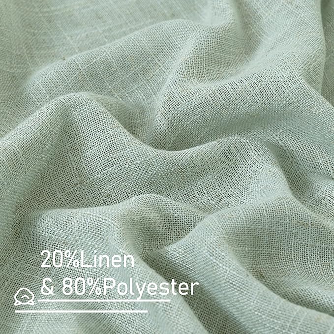 63 Inch Semi Sheer Linen Curtains