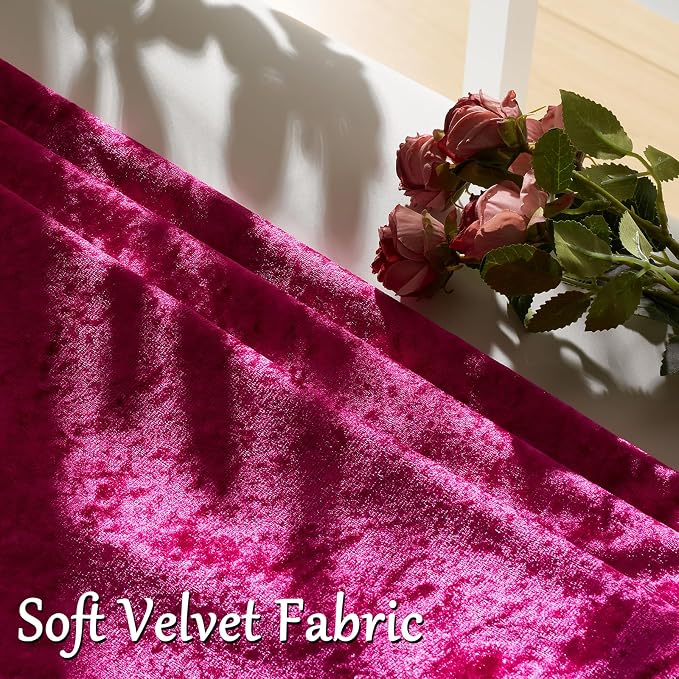 GIGIZAZA Crushed Hot Pink Velvet Throw Pillow Covers 20x20 Pack of 2 |