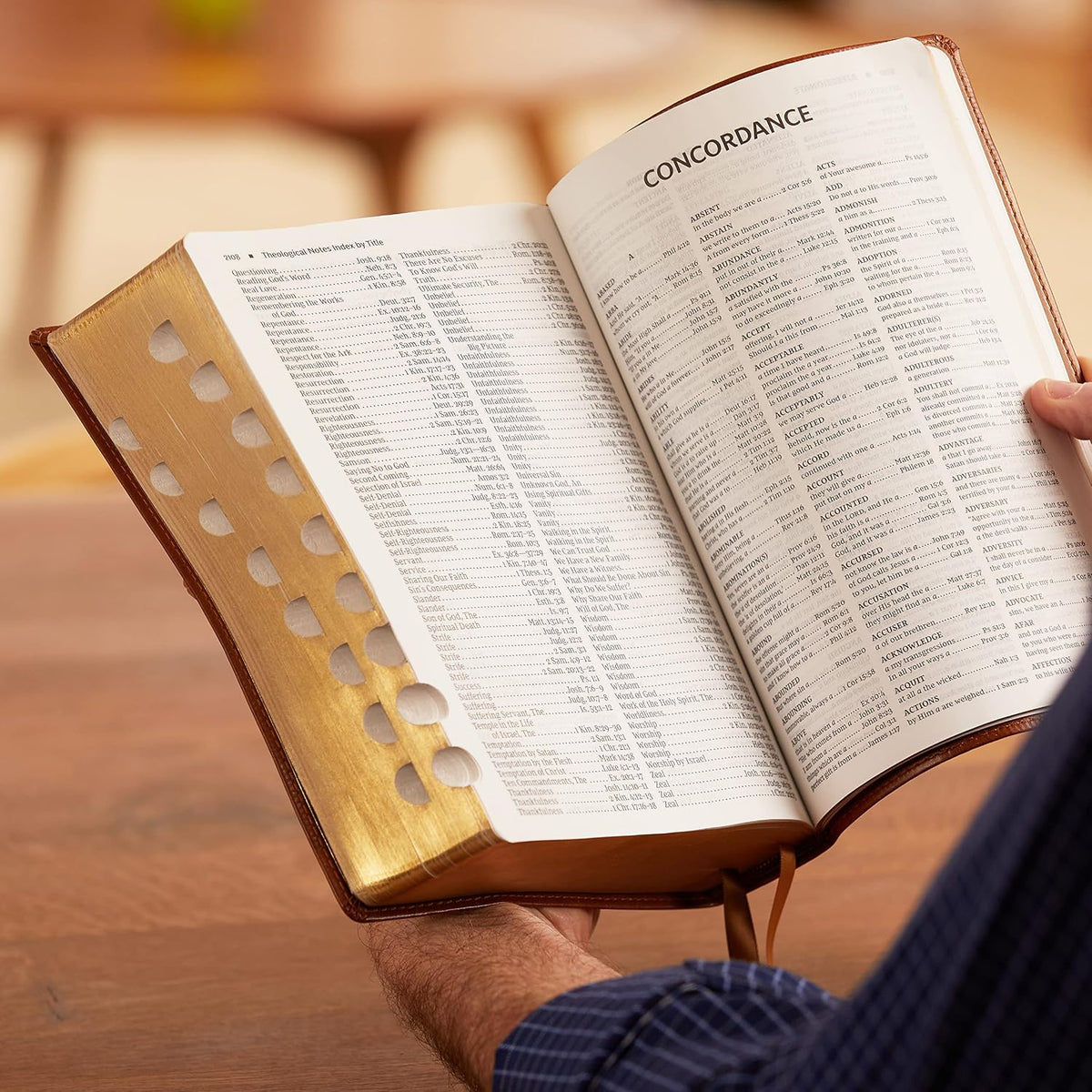 NKJV, Foundation Study Bible, Large Print, Leathersoft, Brown, Red Letter, Thumb Indexed, Comfort Print: Holy Bible, New King James Version