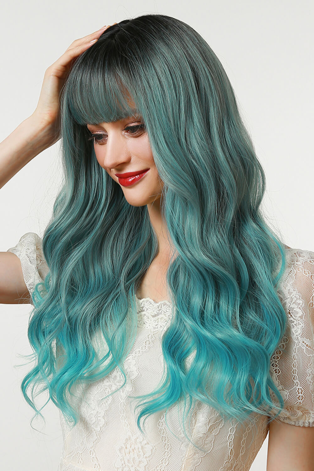 13*1" Full-Machine Wigs Synthetic Long Wave 26"