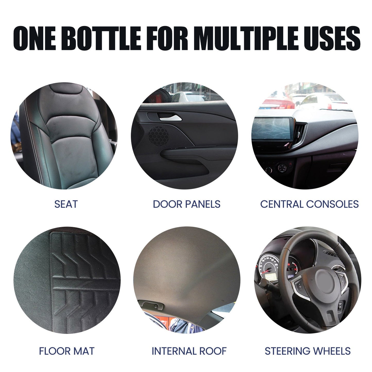 Foam Cleaner, Car Interior Seats Clean Decontamination Bright Refurbishment