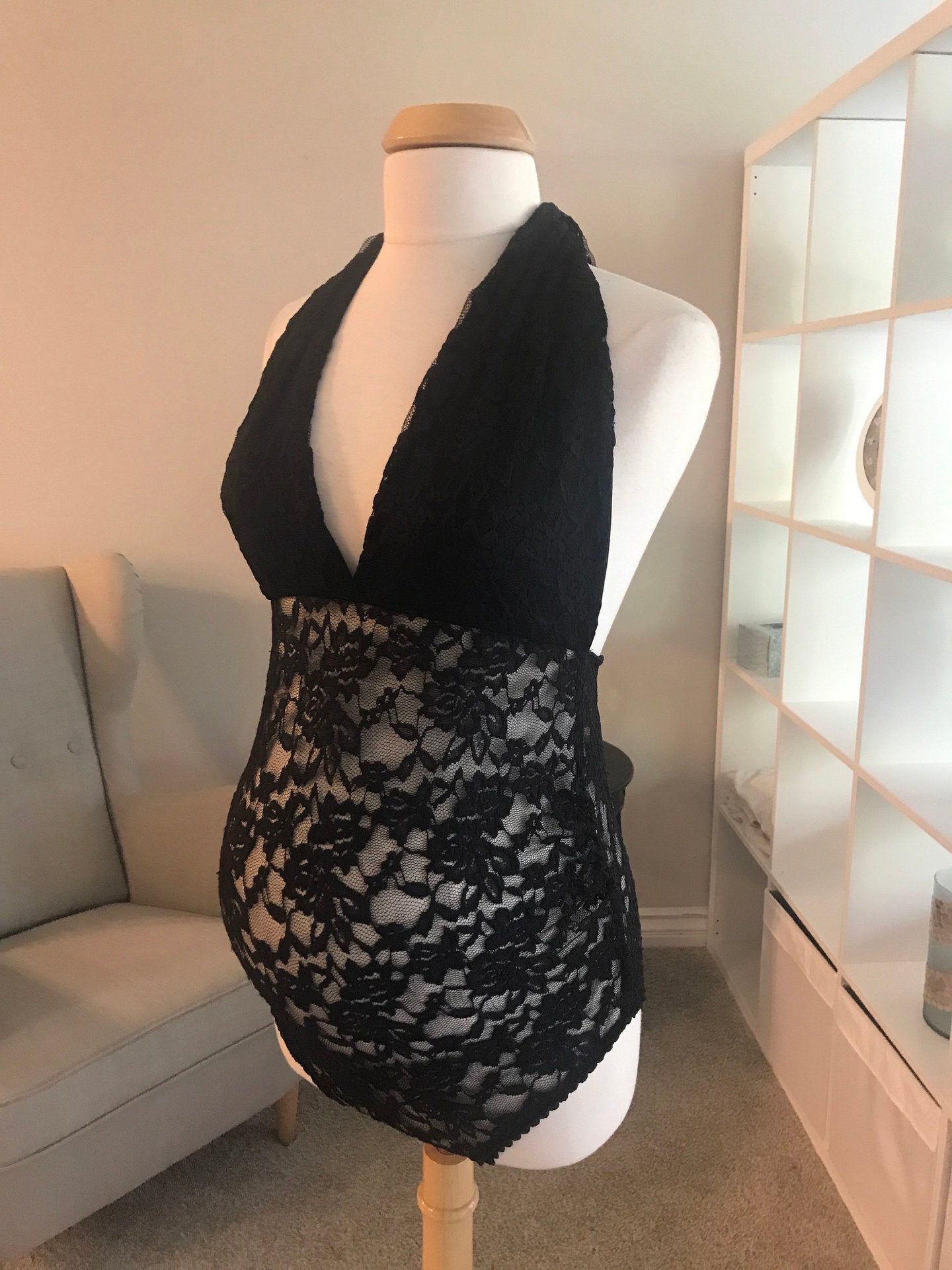 New Style Sexy Lingerie Sexy hanging neck lace backless maternity