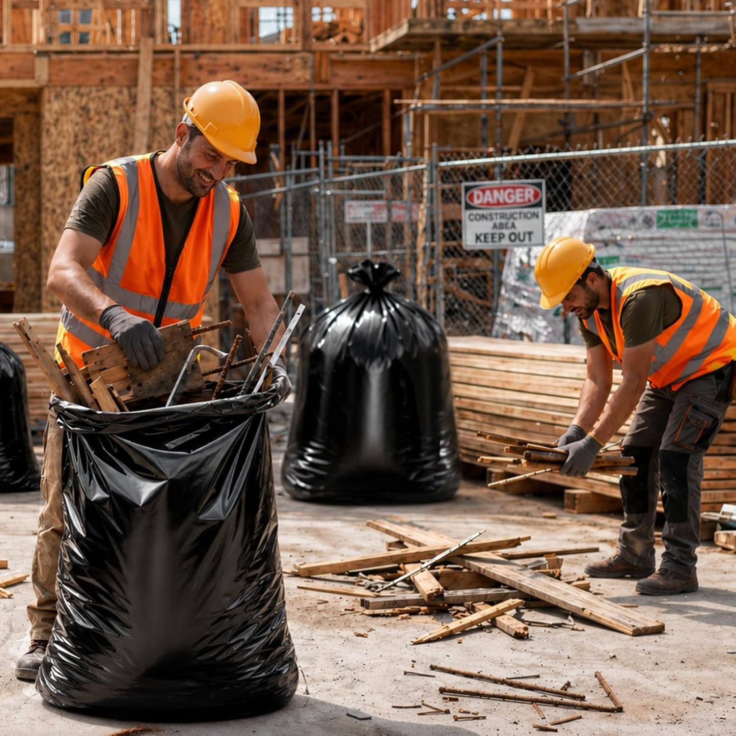 55-60 Gallon Trash Bags 2Mil 20 Count Wholesale