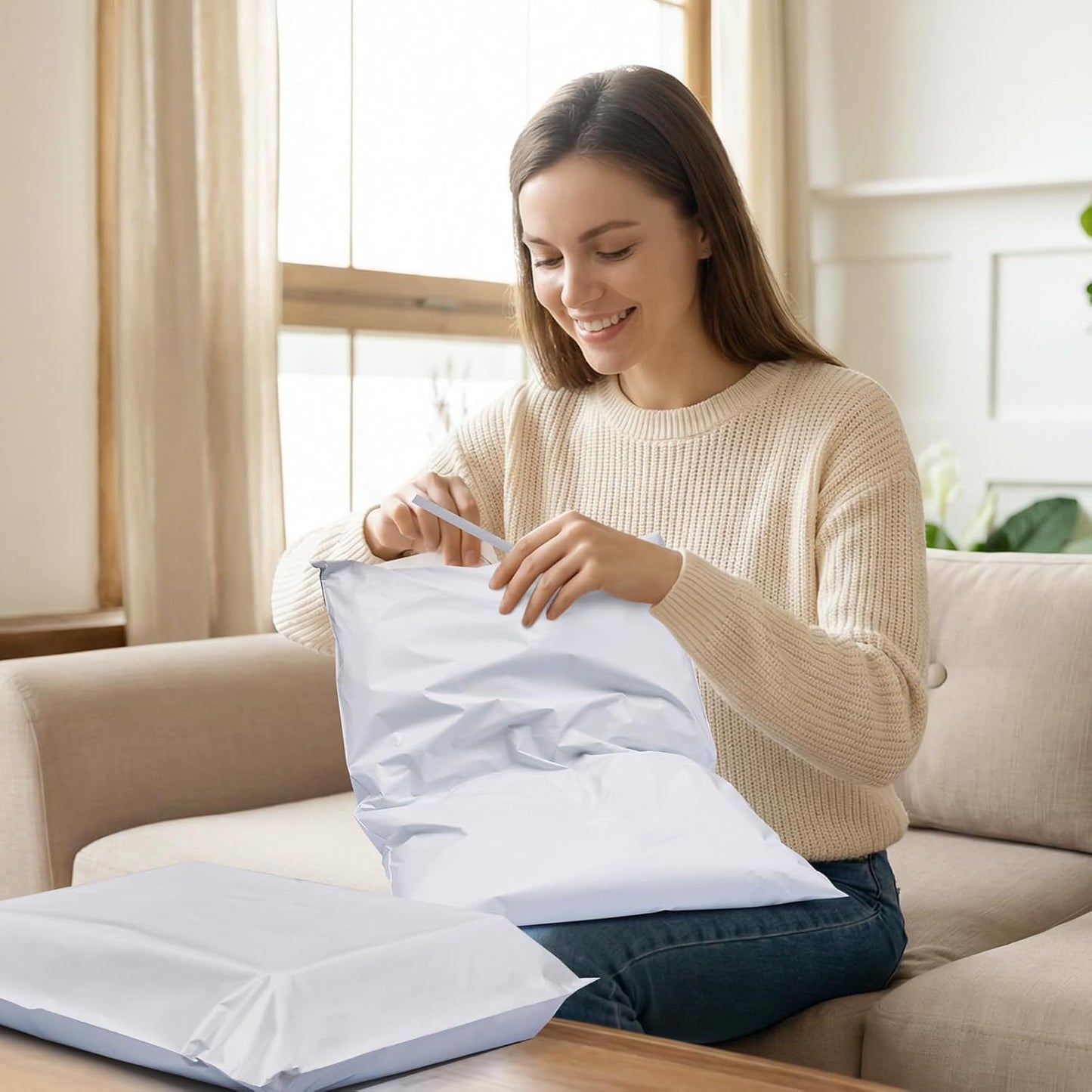 12x15.5 Inch Hangable Poly Mailers with Tear Strip 300pack