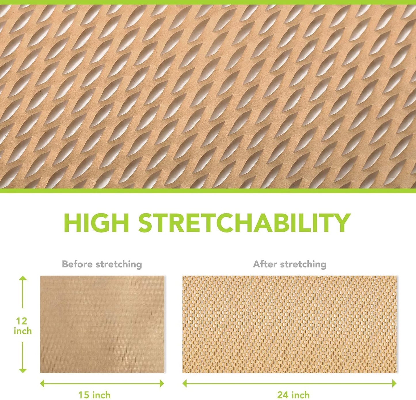 12"x163' Honeycomb Cushioning Wrap Roll Perforated-Packing | 2 Roll Wholesale