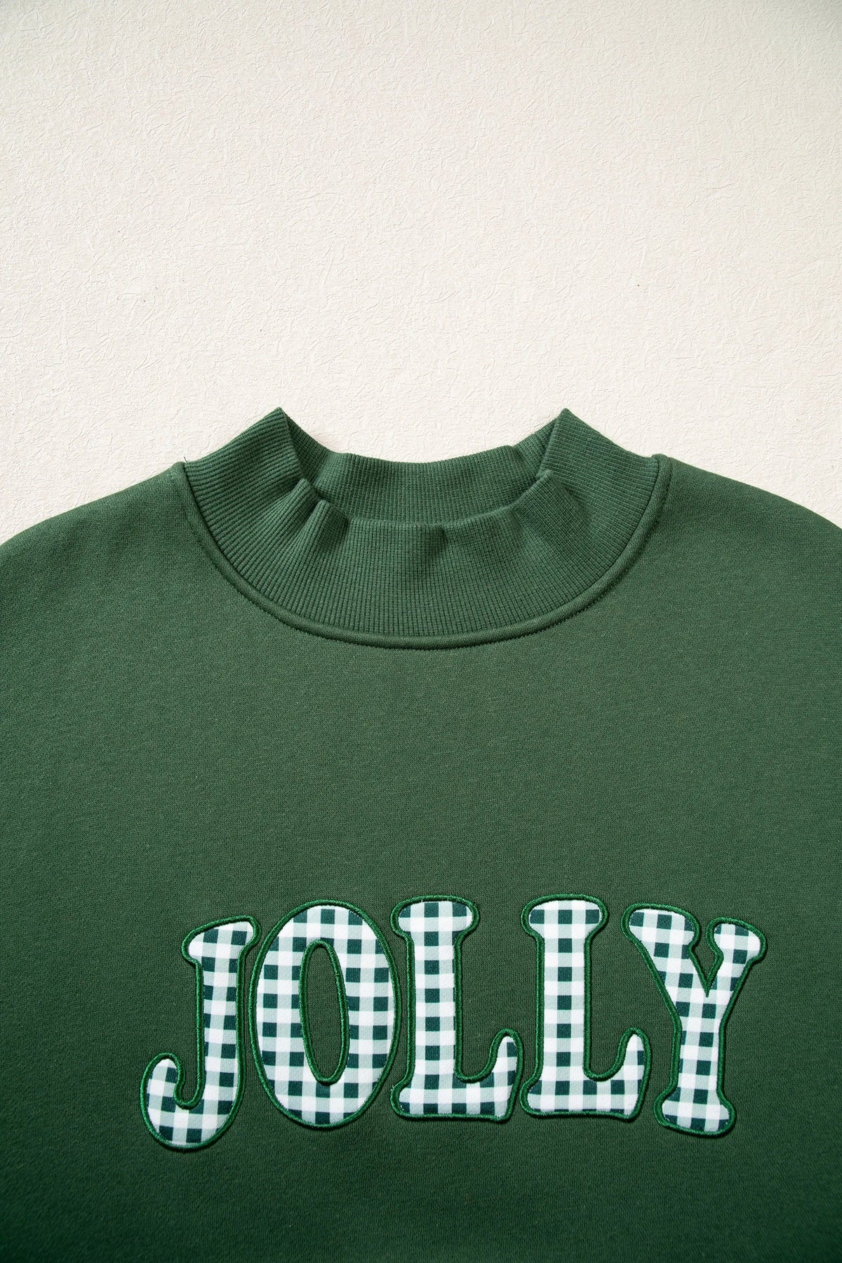 JOLLY & SPOOKY Gingham Patchwork Oversized Sweatshirt