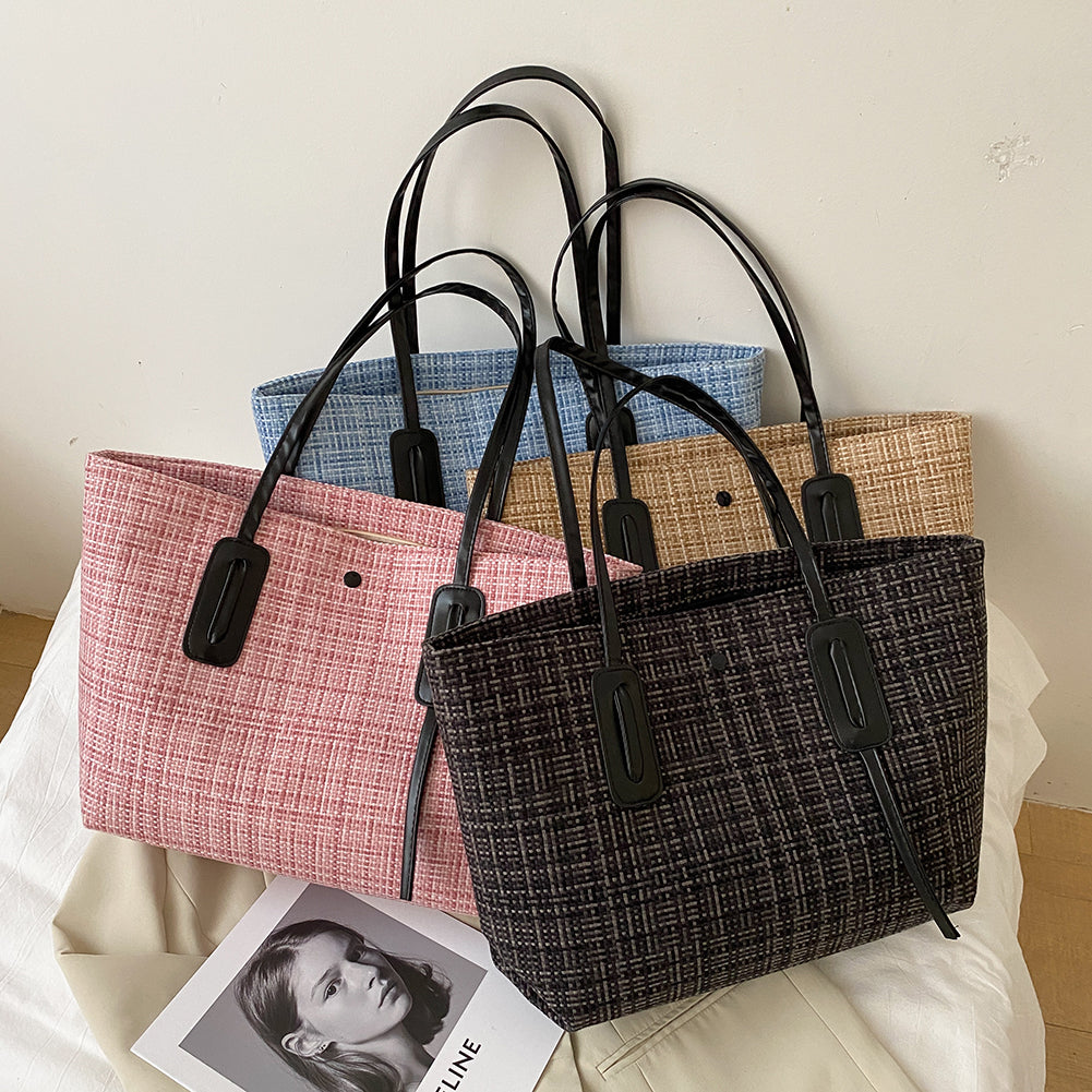 New Women Bag Totes Weave Braided Women's Handbags Luxury Lady Hand Bags Purse Pocket Women Large Capacity Shopping Tote Sac