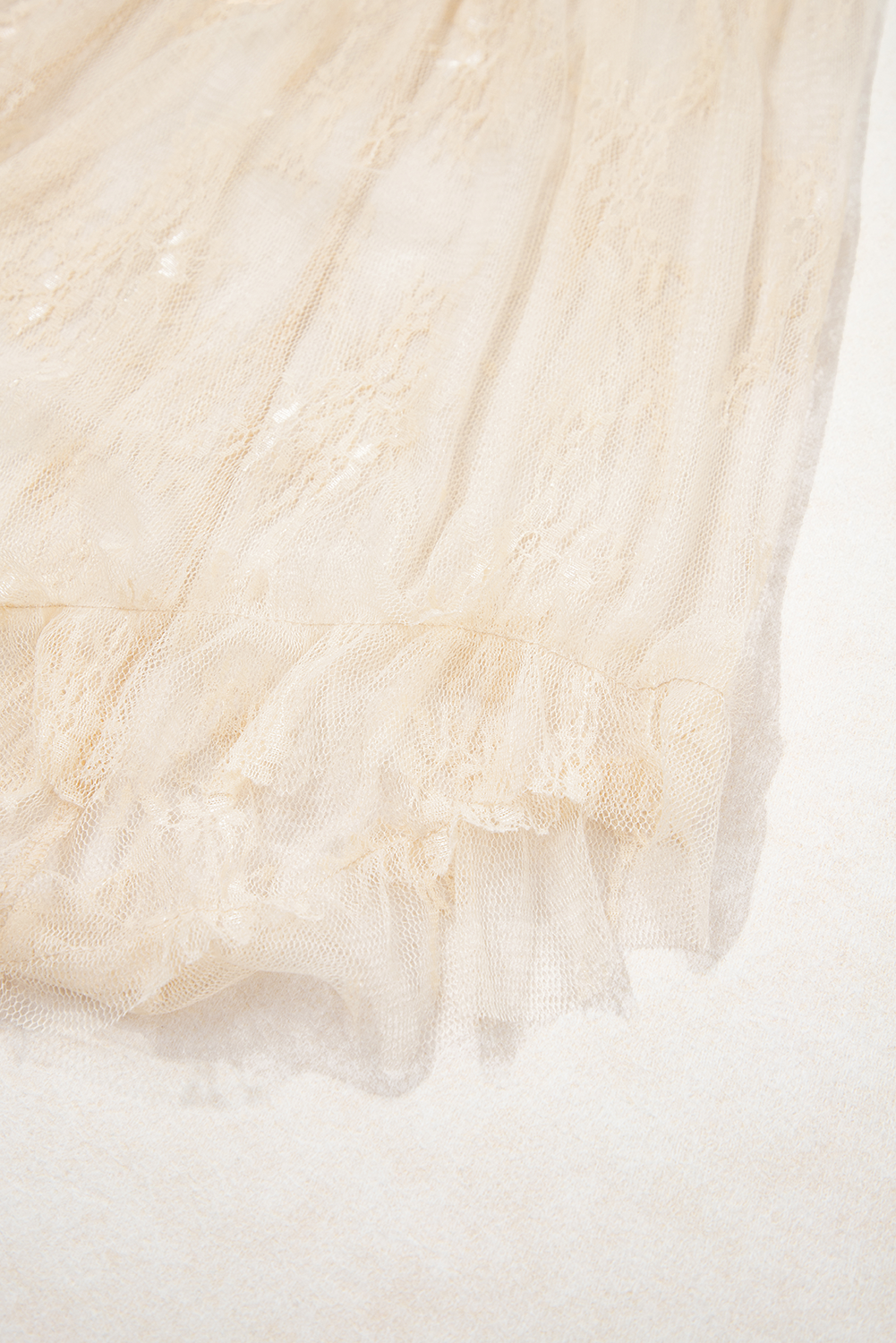 Lace Cascading Tiered High Waist Maxi Skirt