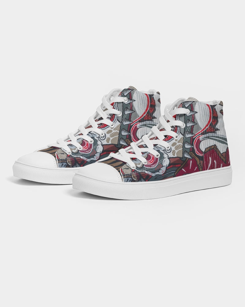 20 cool dragon red design Women's Hightop Canvas Shoe
