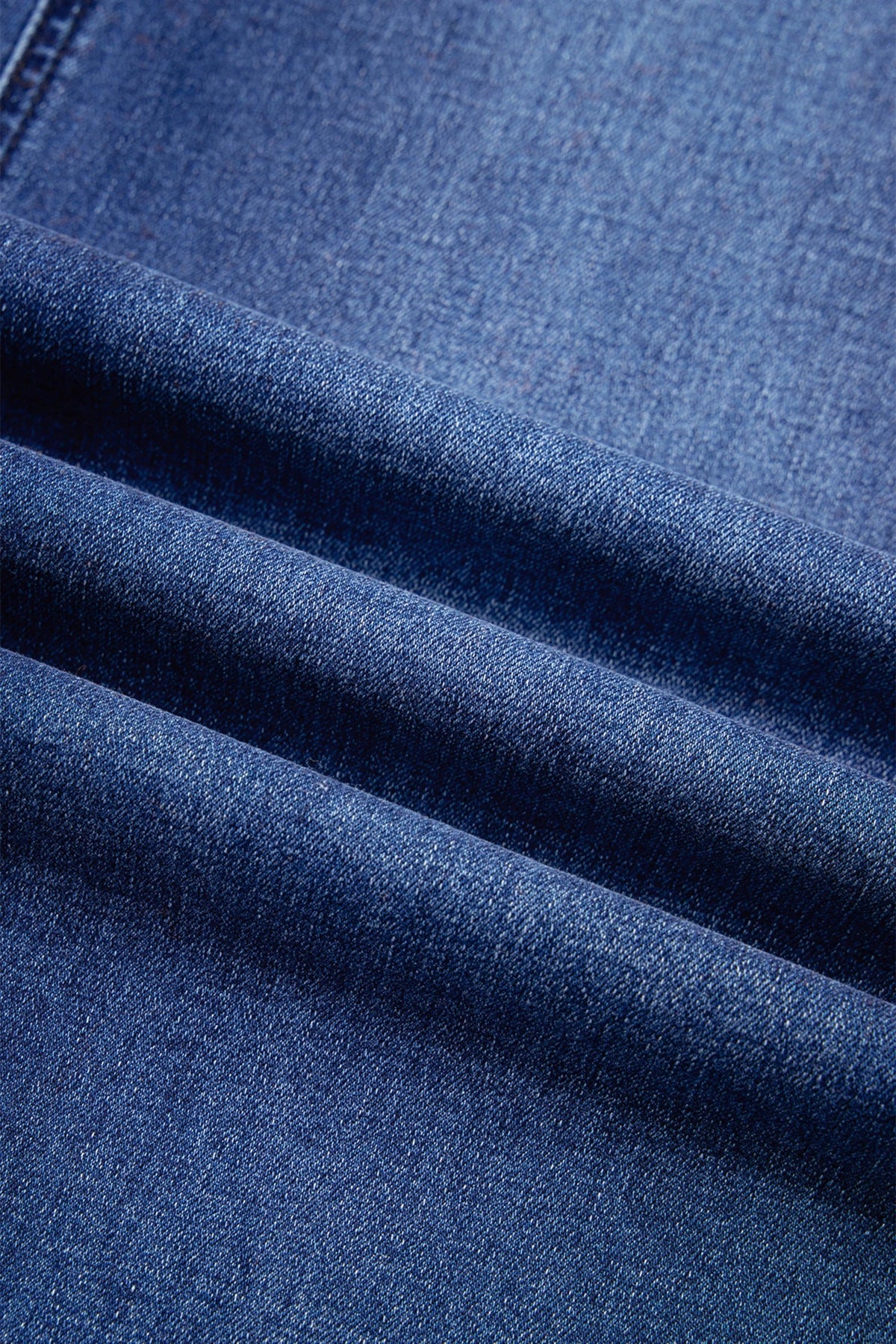 Solid Denim Studded Side Seam Straight Leg Jeans