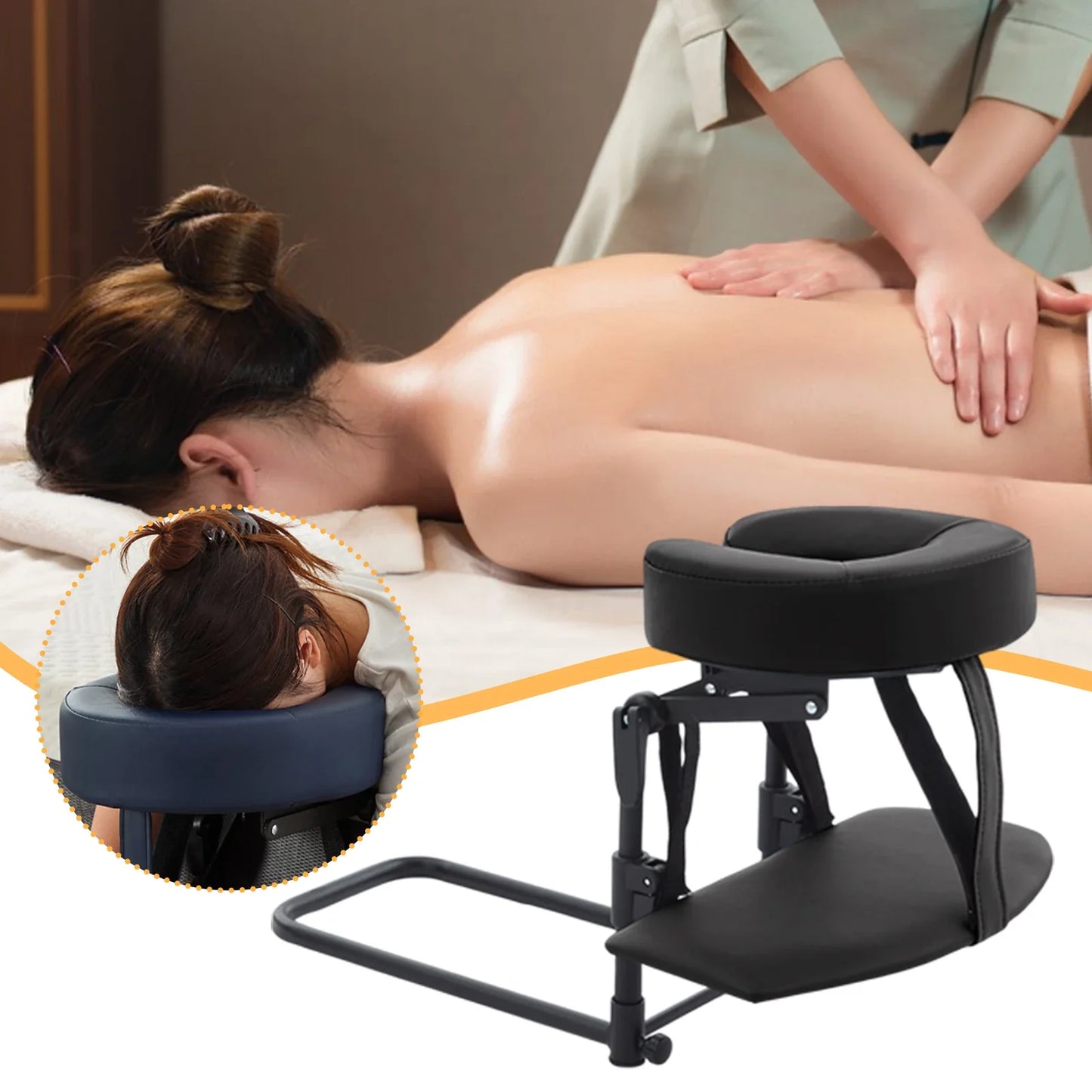 Adjust Massager Head Rest Portable Cervical Neck Massager Sturdy Ergonomic Massage Device  for Mattress Salon SPA Home Gifts