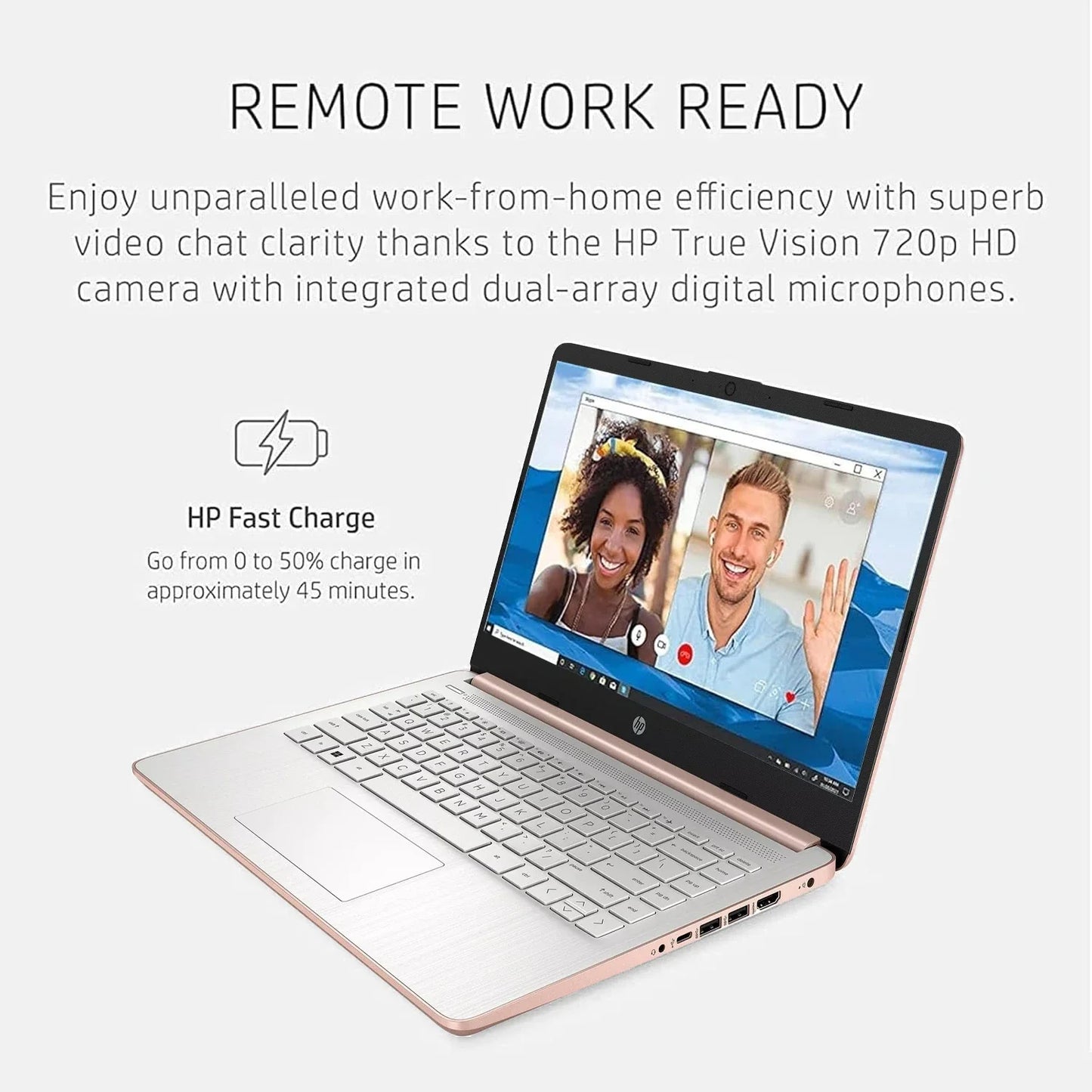 HP Newest14" Business Laptop, Intel Celeron N4120,16GB RAM, 384GB Storage(128GB eMMC+256GB Micro SD),1Year.