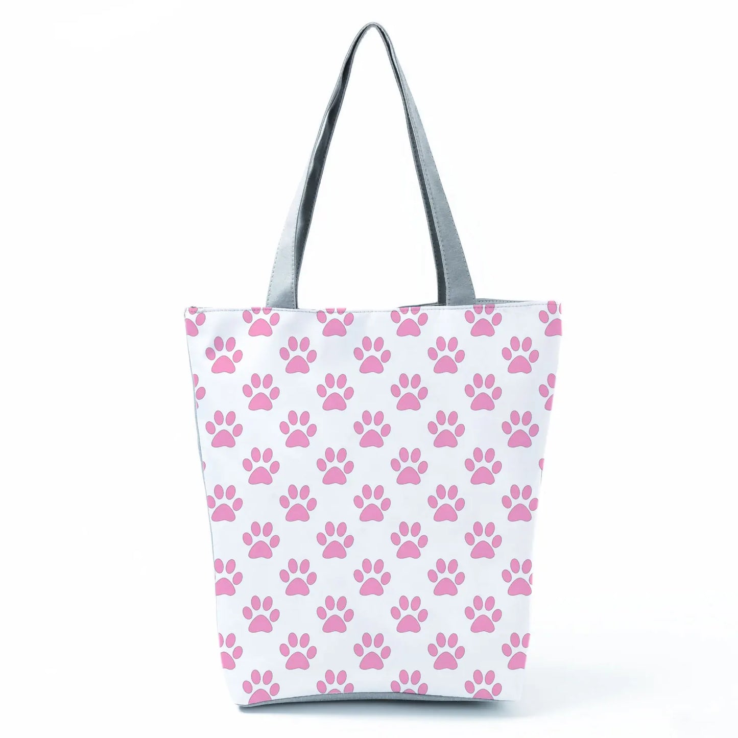 High Capacity Fashion Custom Gift Shoulder Bag Funny Shopping Bags Dog Paw Printed Beach Women's Tote Bag Eco Portable Handbags