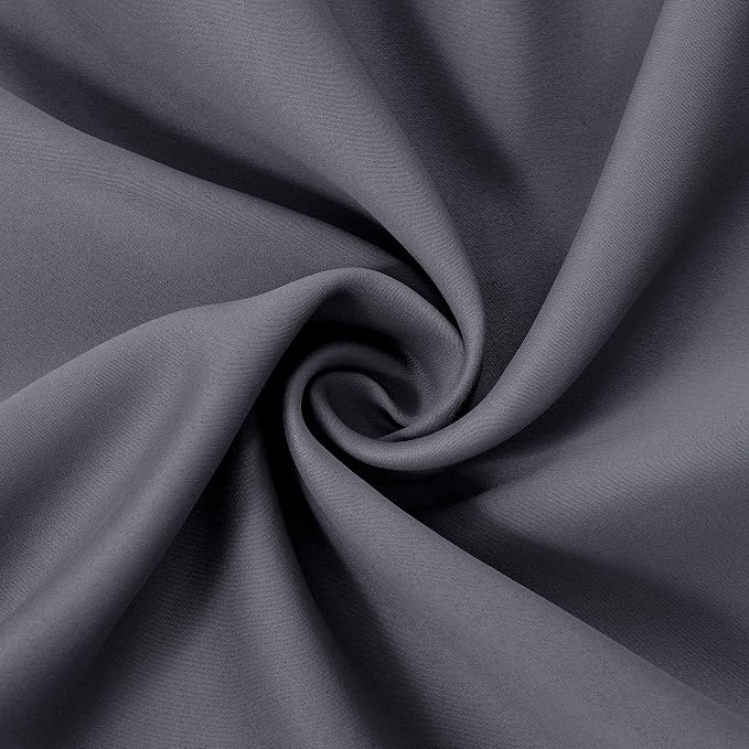 Blackout Curtains 66 x 84 inch/Grey Curtains Set of 2 Panels/Thermal Insulated