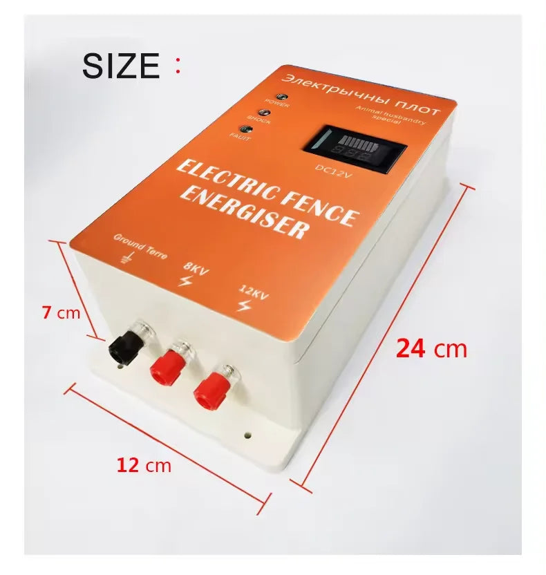 Animal electronic fence energizer 2J electric fence pulser pasture energy controller with alarm