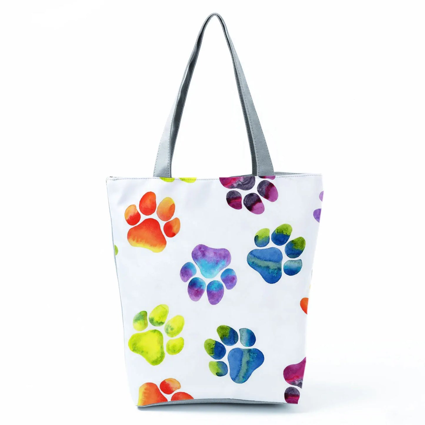High Capacity Fashion Custom Gift Shoulder Bag Funny Shopping Bags Dog Paw Printed Beach Women's Tote Bag Eco Portable Handbags