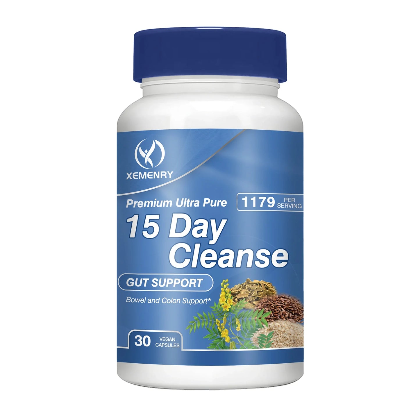 15-Day Cleanse and Detox - Supports Gut Health, Improves Digestion, Metabolism and Promotes Weight Management - 30 Capsules