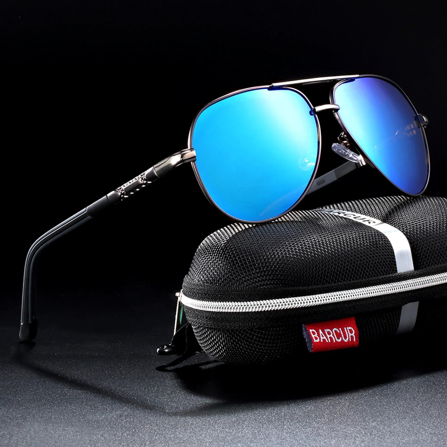 BARCUR Fashion Glasses Hot Style Men sunglasses Polarized UV400 Protection Driving Sun Glass Male Oculos De Sol