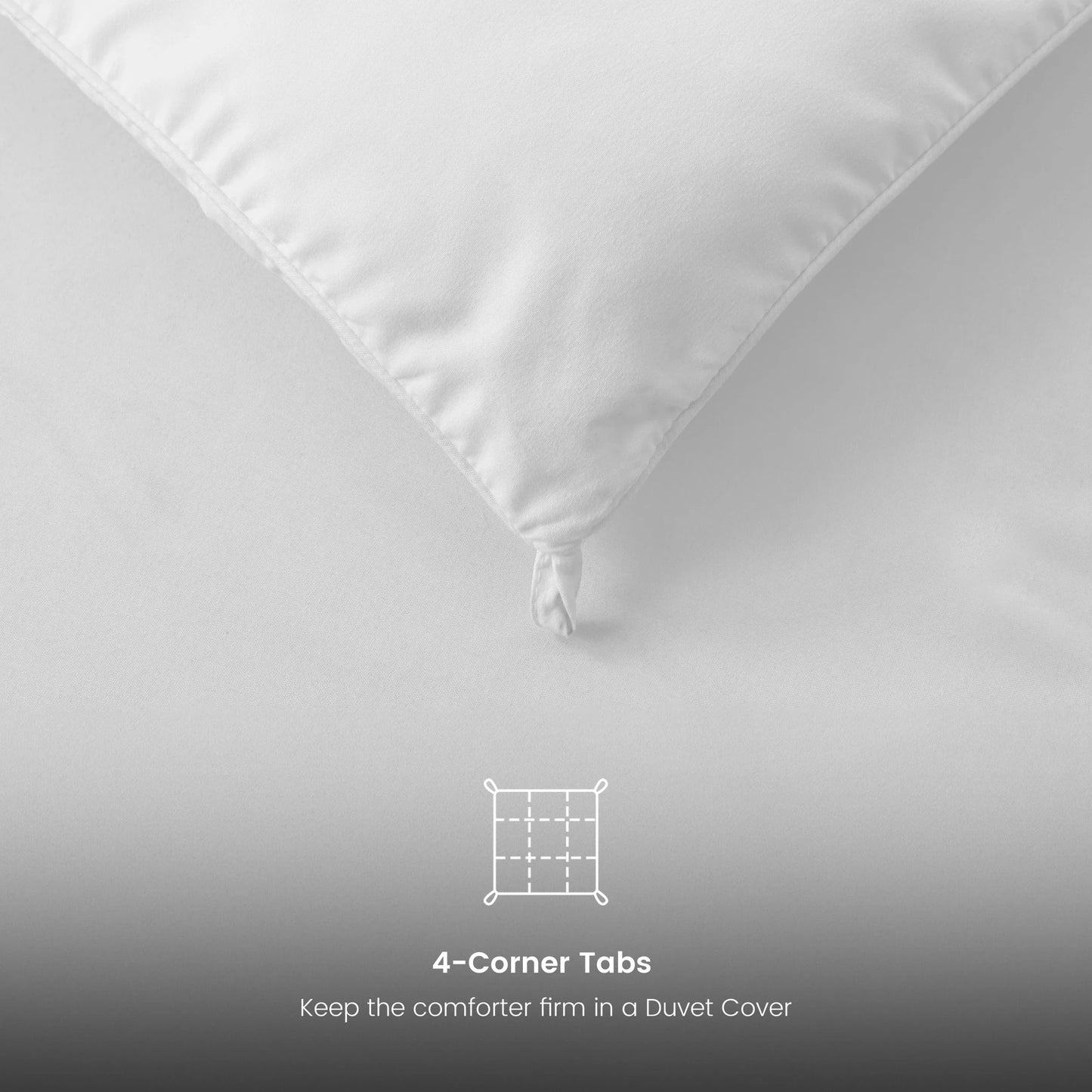 Decor Down Alternative Comforter – 1 Piece Fluffy Duvet Insert with Box Stitch Design – 102" x 90"