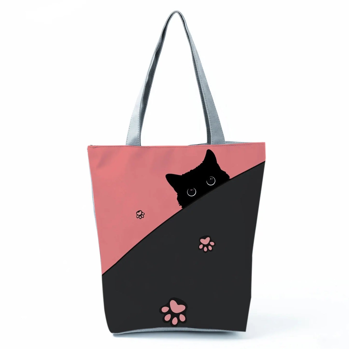 High Capacity Fashion Custom Gift Shoulder Bag Funny Shopping Bags Dog Paw Printed Beach Women's Tote Bag Eco Portable Handbags