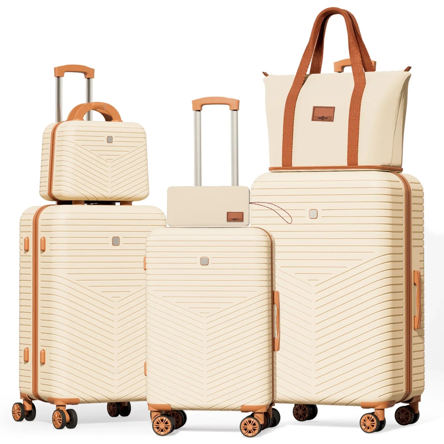 4/6 Piece Luggage Set, with Spinner Wheels & TSA Lock, Carry on Luggage Hard shell.