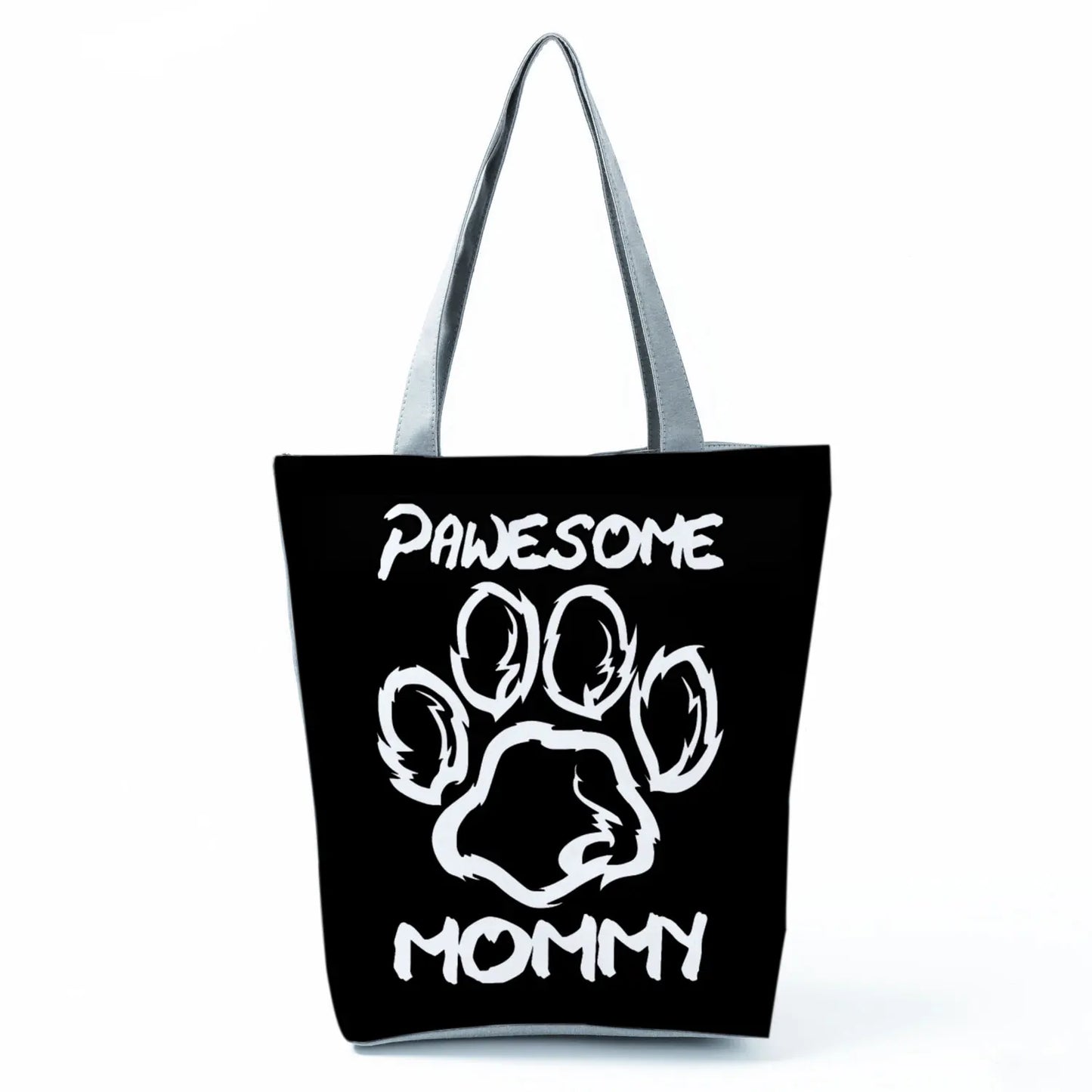 High Capacity Fashion Custom Gift Shoulder Bag Funny Shopping Bags Dog Paw Printed Beach Women's Tote Bag Eco Portable Handbags