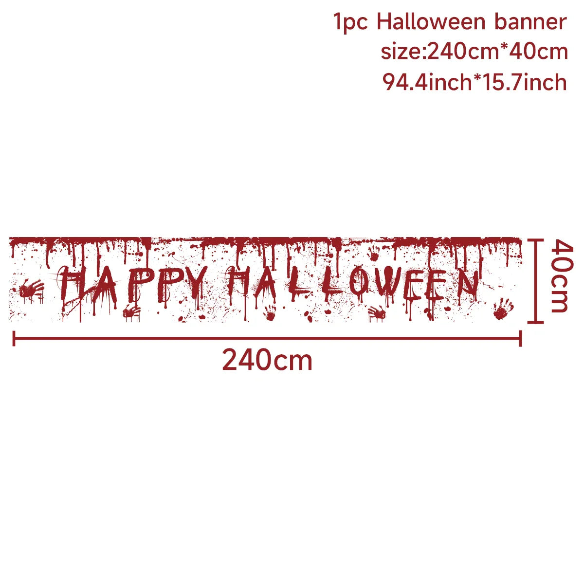 Happy Halloween Banner Bloody Bat Pumpkin Ghost Print Party Backdrop Hanging Banner Halloween Party Decoration For Home