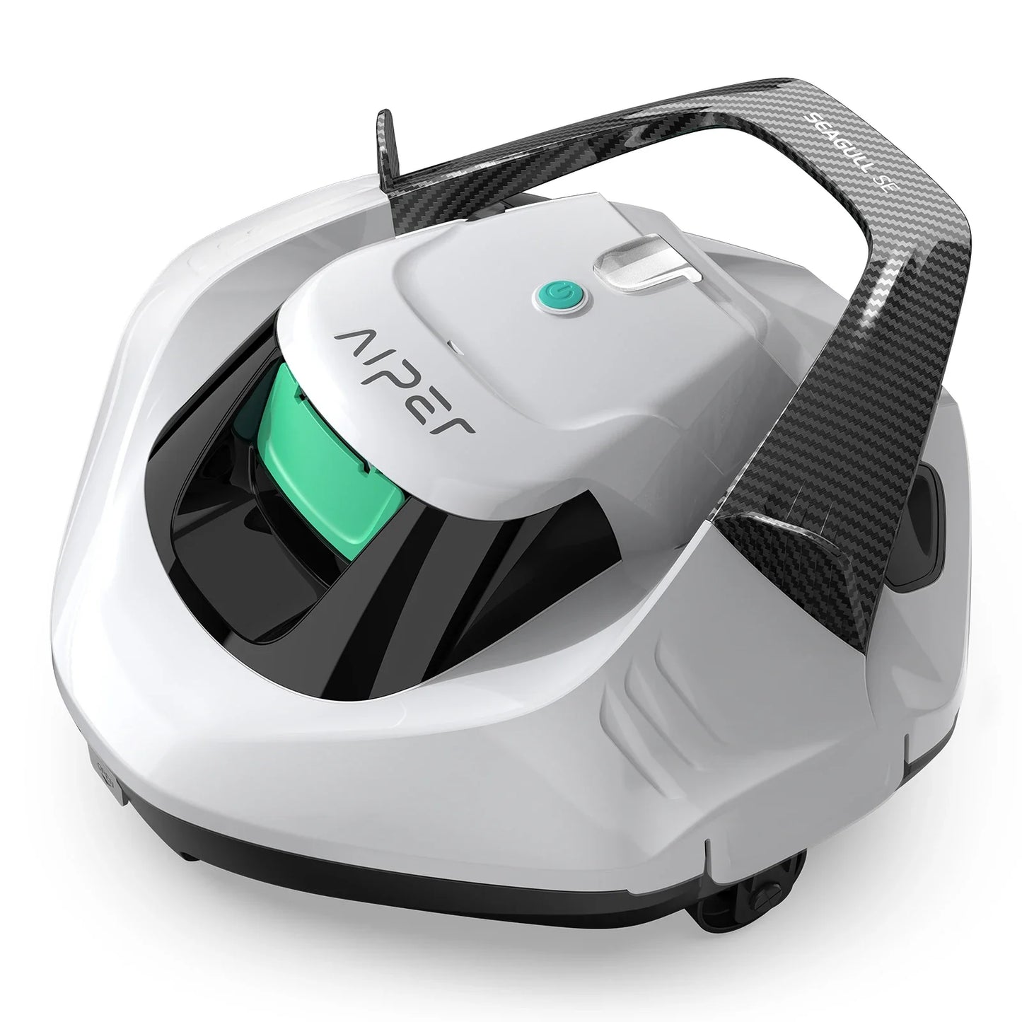 Seagull SE 2025 AIPER Cordless  Pool Robot Cleaner with 1200GPH Strong Suction, 90 Mins Runtime, LED Indicator,Pool Vacuum for Above-Ground Pool up to 40 Feet, Refurbished,White
