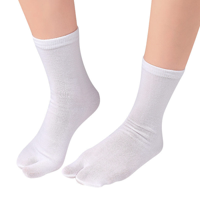 Men and Women Summer Fiber Two Finger Socks Black Kimono Flip Flop Sandal Split  Toe Socks New