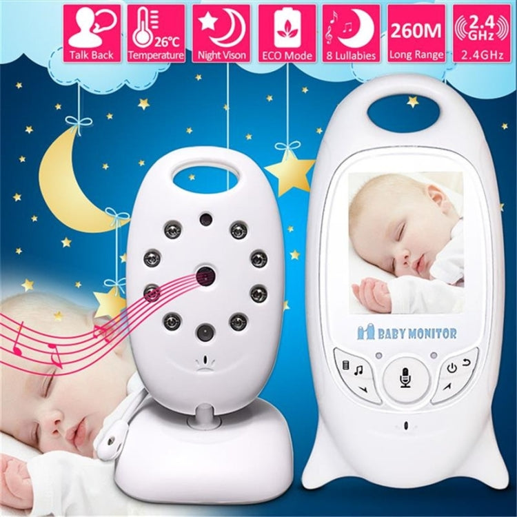 VB601 2.0 inch LCD Screen Hassle-Free Portable Baby Monitor, Support Two Way Talk Back, Night Vision(UK Plug)