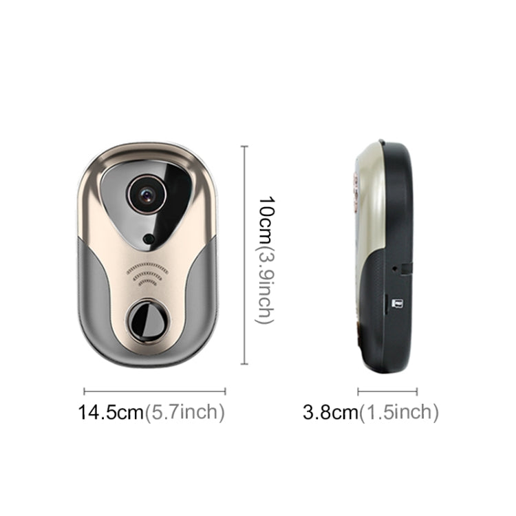 163Eye L1-NJ Smart Visual WIFI 1.3MP Network HD Intercom Doorbell , Support Micro SD Card  & Night Vision(Gold)