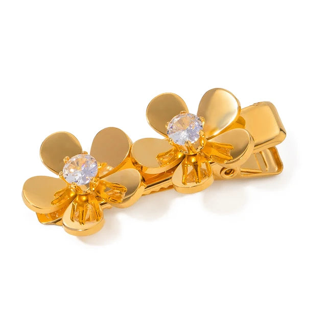 Stainless steel shell hair clip with bangs, high-end feel, ins metal hair accessories, broken hair clip at the back of the head