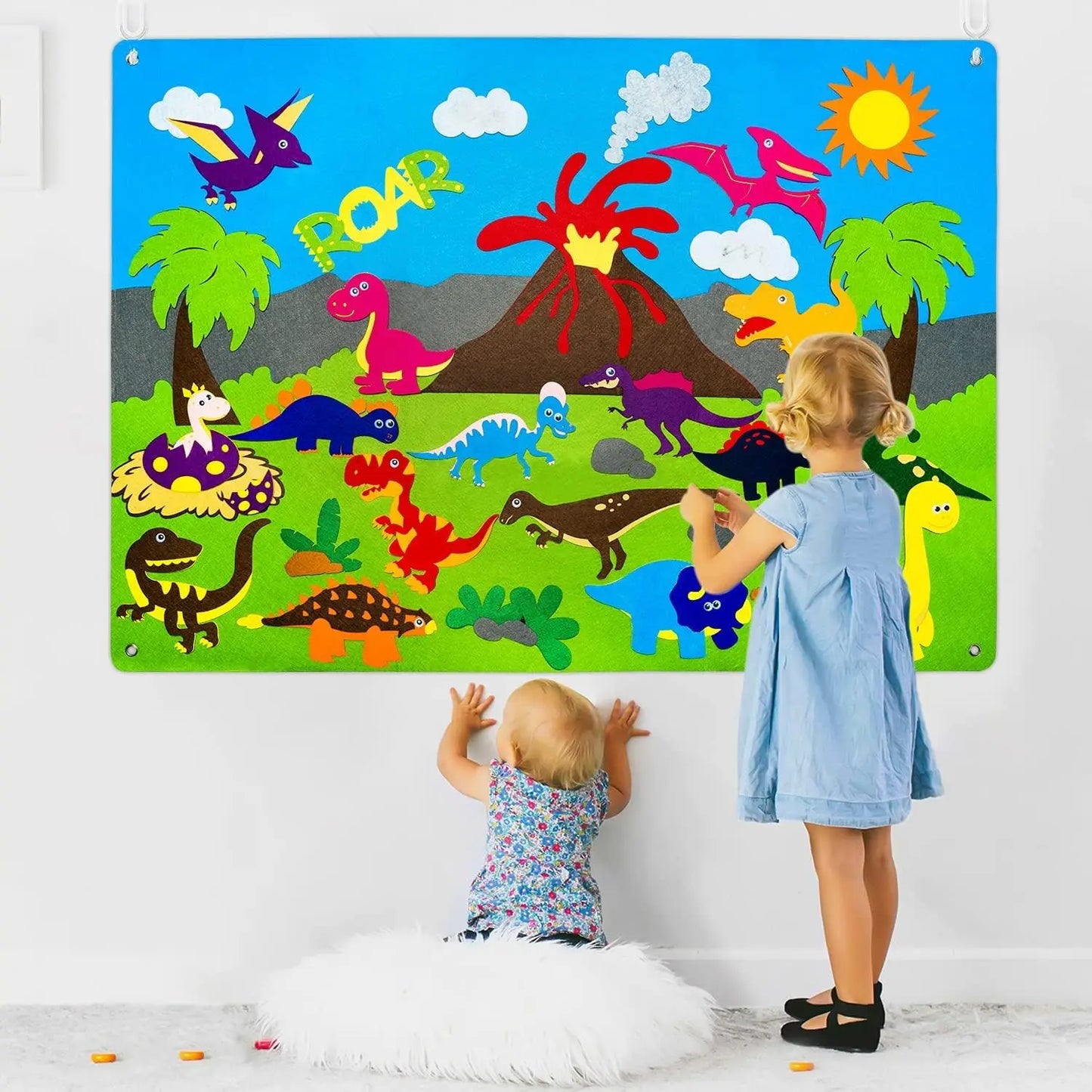 Montessori Felt Board Story Set Toys Preschool Learning Activities Board toys Outer Space Scientific Cognition Party Decorations