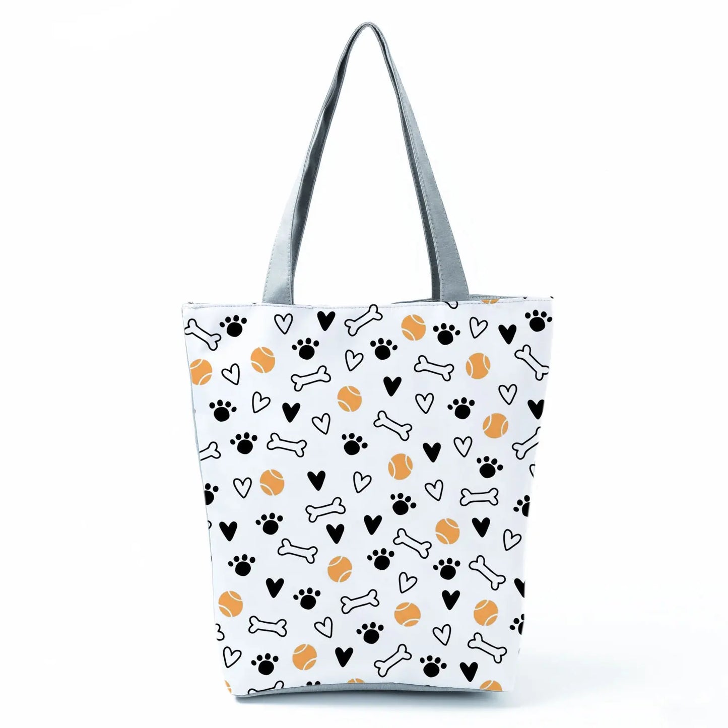 High Capacity Fashion Custom Gift Shoulder Bag Funny Shopping Bags Dog Paw Printed Beach Women's Tote Bag Eco Portable Handbags