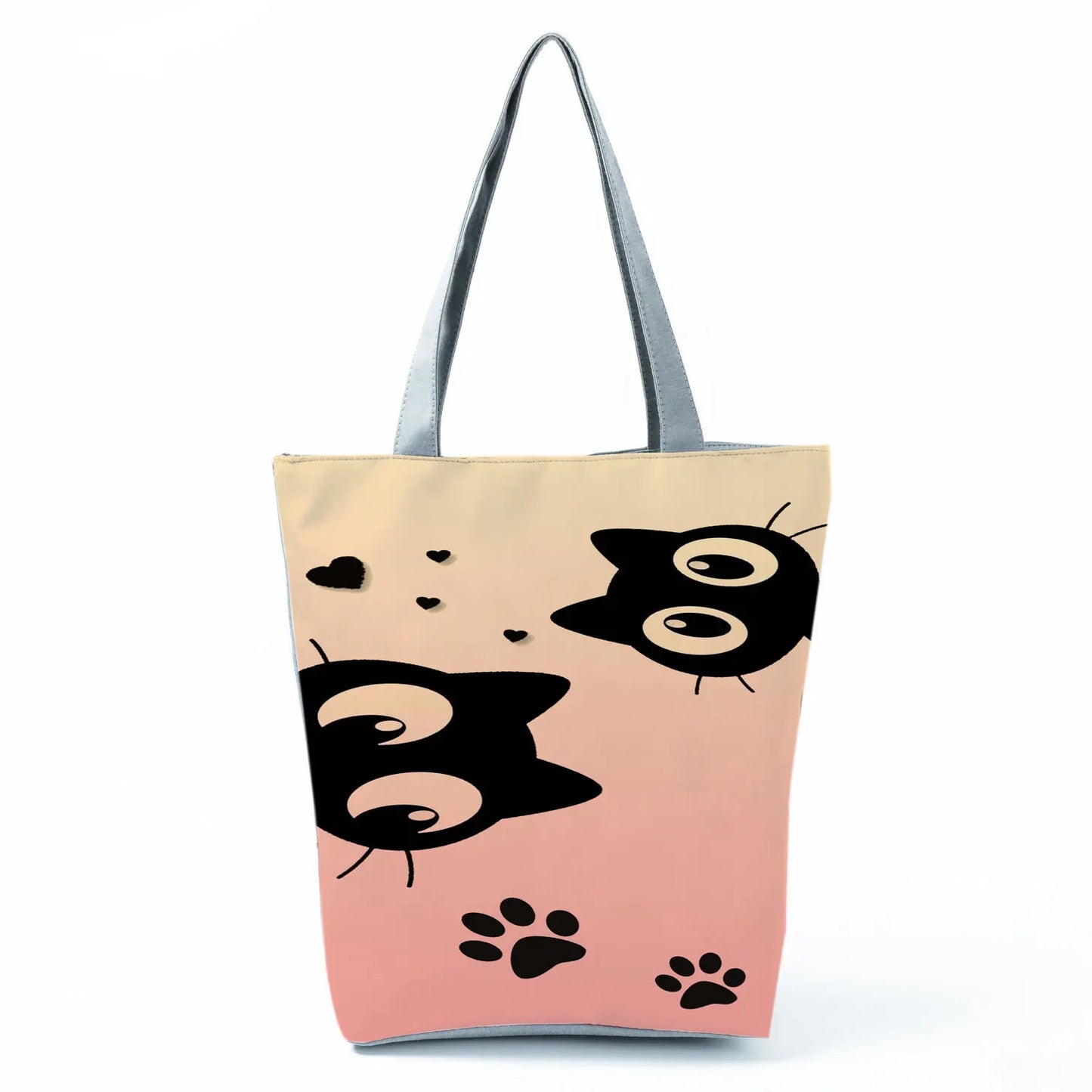 High Capacity Fashion Custom Gift Shoulder Bag Funny Shopping Bags Dog Paw Printed Beach Women's Tote Bag Eco Portable Handbags