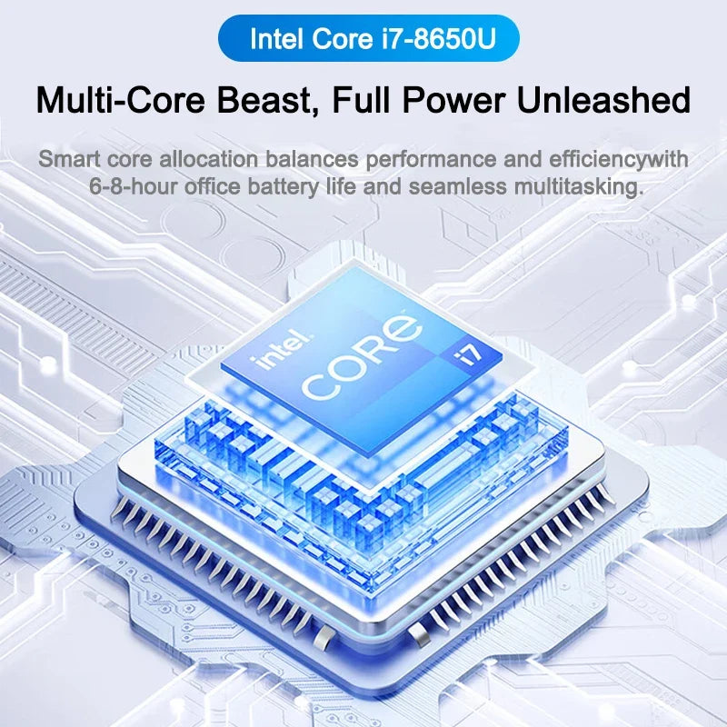 New 15.6" Laptop Intel Core i7-8650U 32GB 2TB Gaming PC Ultra Slim Office Study Computer PC Windows 11 Pro  1920*1080 HD