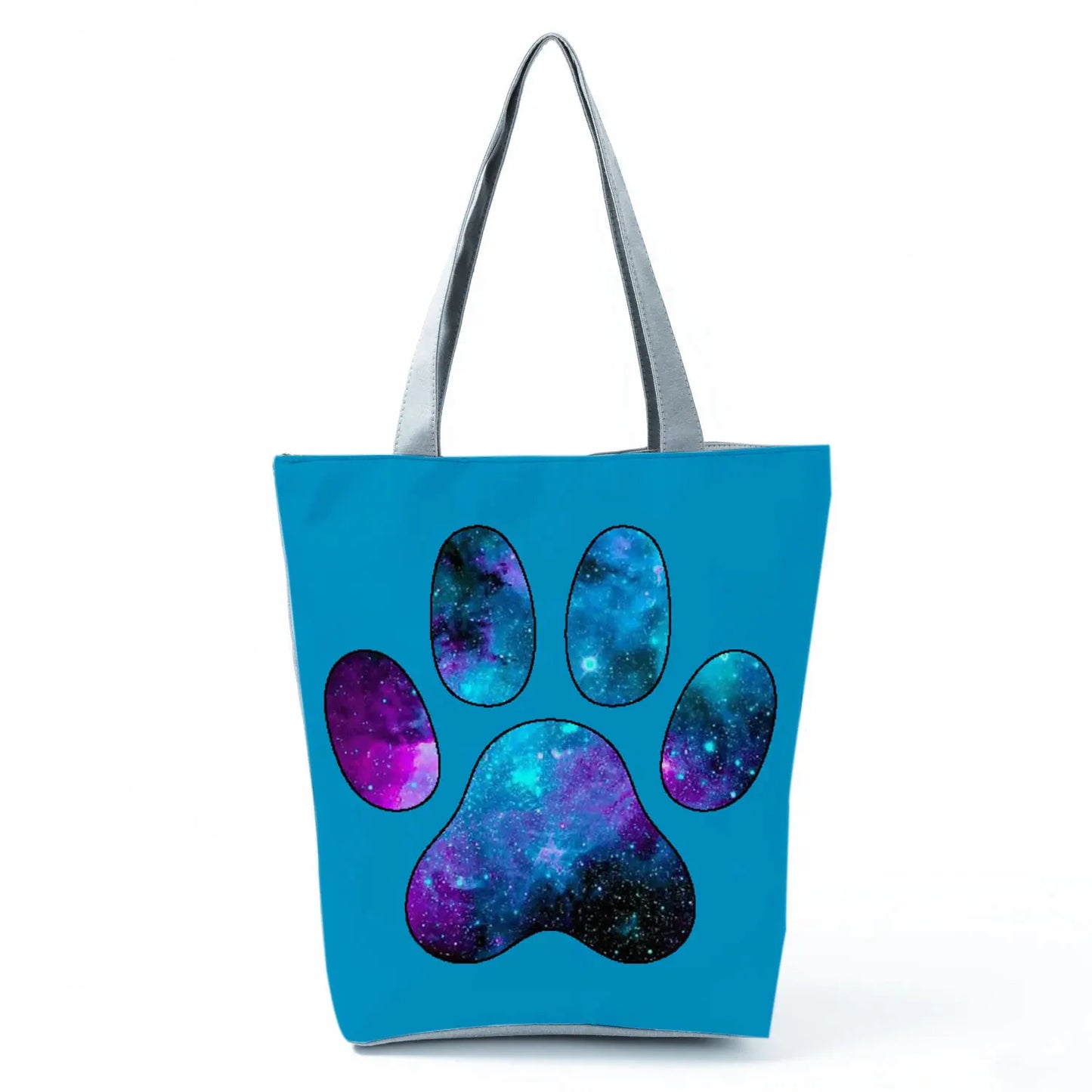 High Capacity Fashion Custom Gift Shoulder Bag Funny Shopping Bags Dog Paw Printed Beach Women's Tote Bag Eco Portable Handbags