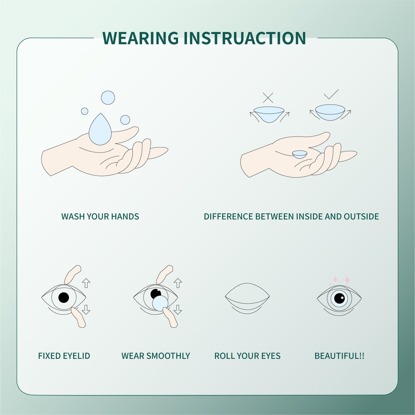 1Pair FDA Certificate Eyes Beautiful Pupil Colorful Girl Cosplay Contact Lenses  Purely GRAY