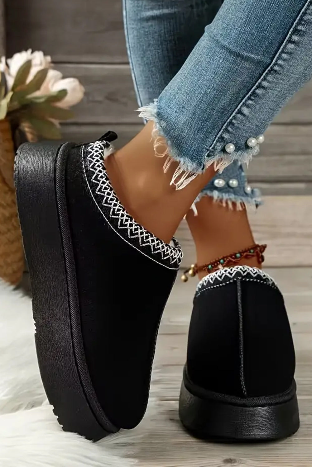 Jade Suede Plush Lined Snow Boots