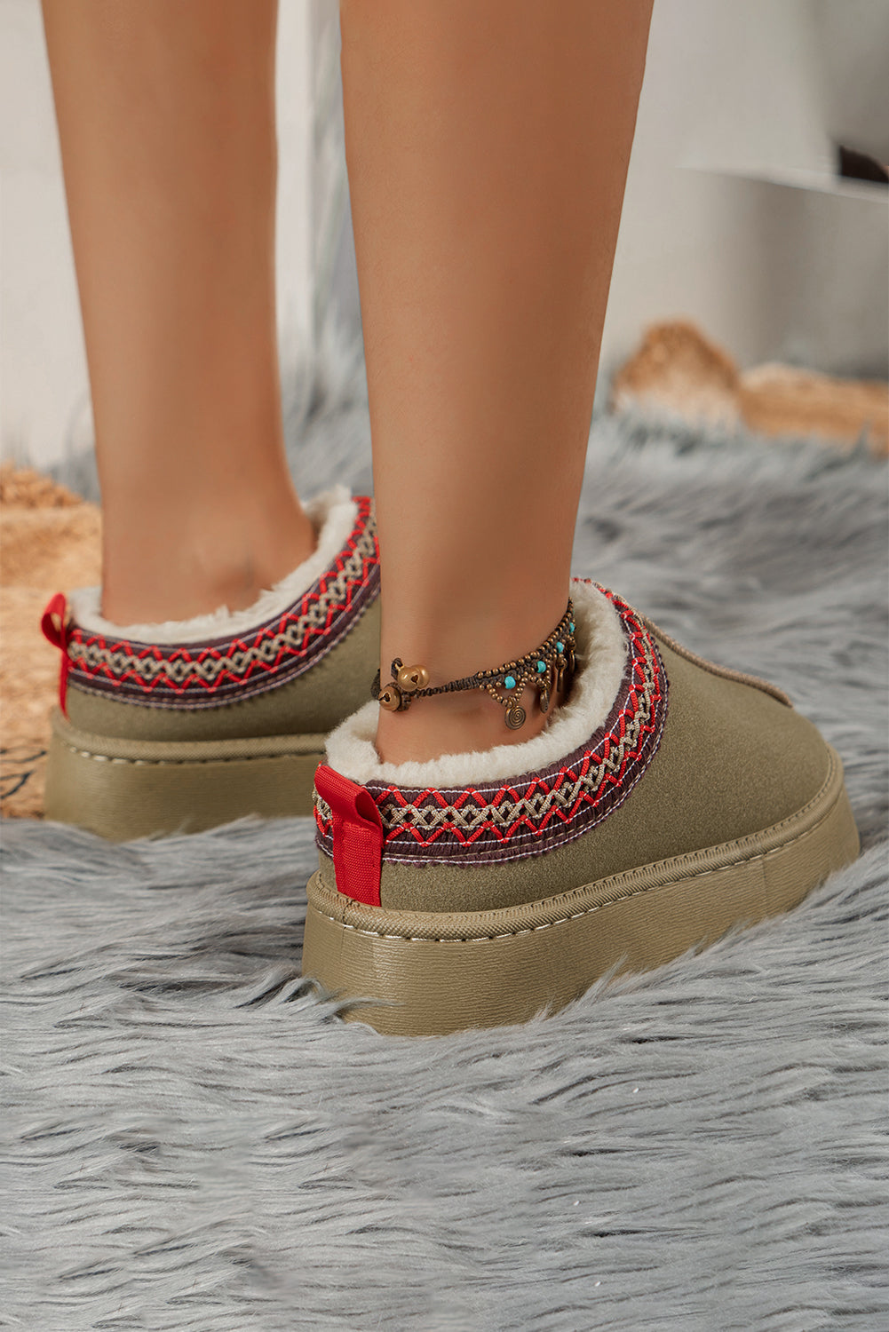 Jade Suede Plush Lined Snow Boots